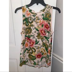 NWT Loft pink floral blousey tank top
